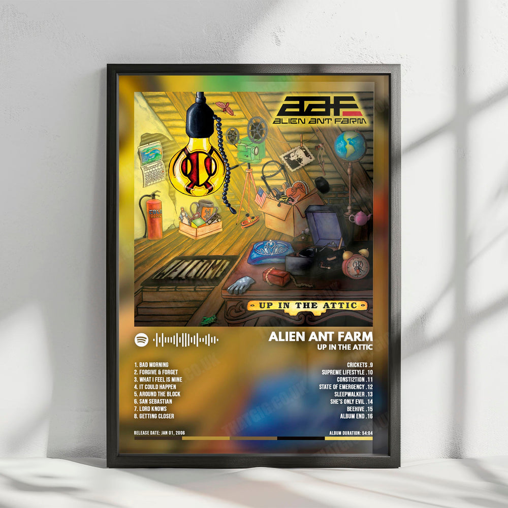 Alien Ant Farm "Up in the Attic  " Album Cover Poster - with Complete Tracklist