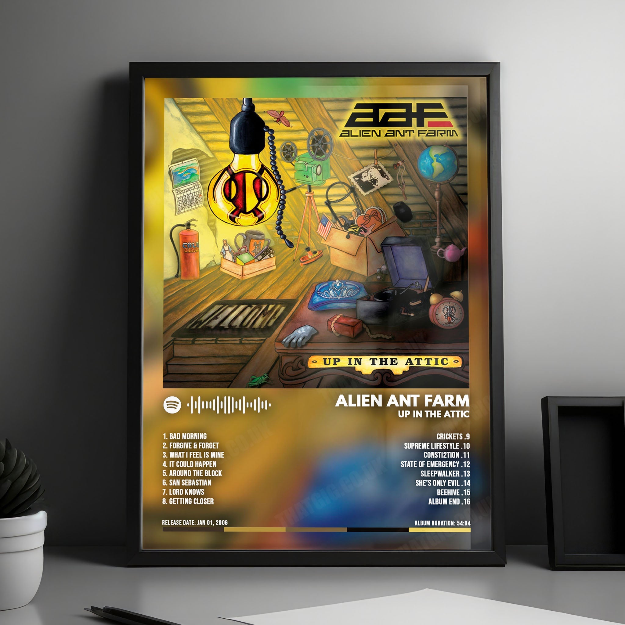 Alien Ant Farm "Up in the Attic  " Album Cover Poster - with Complete Tracklist
