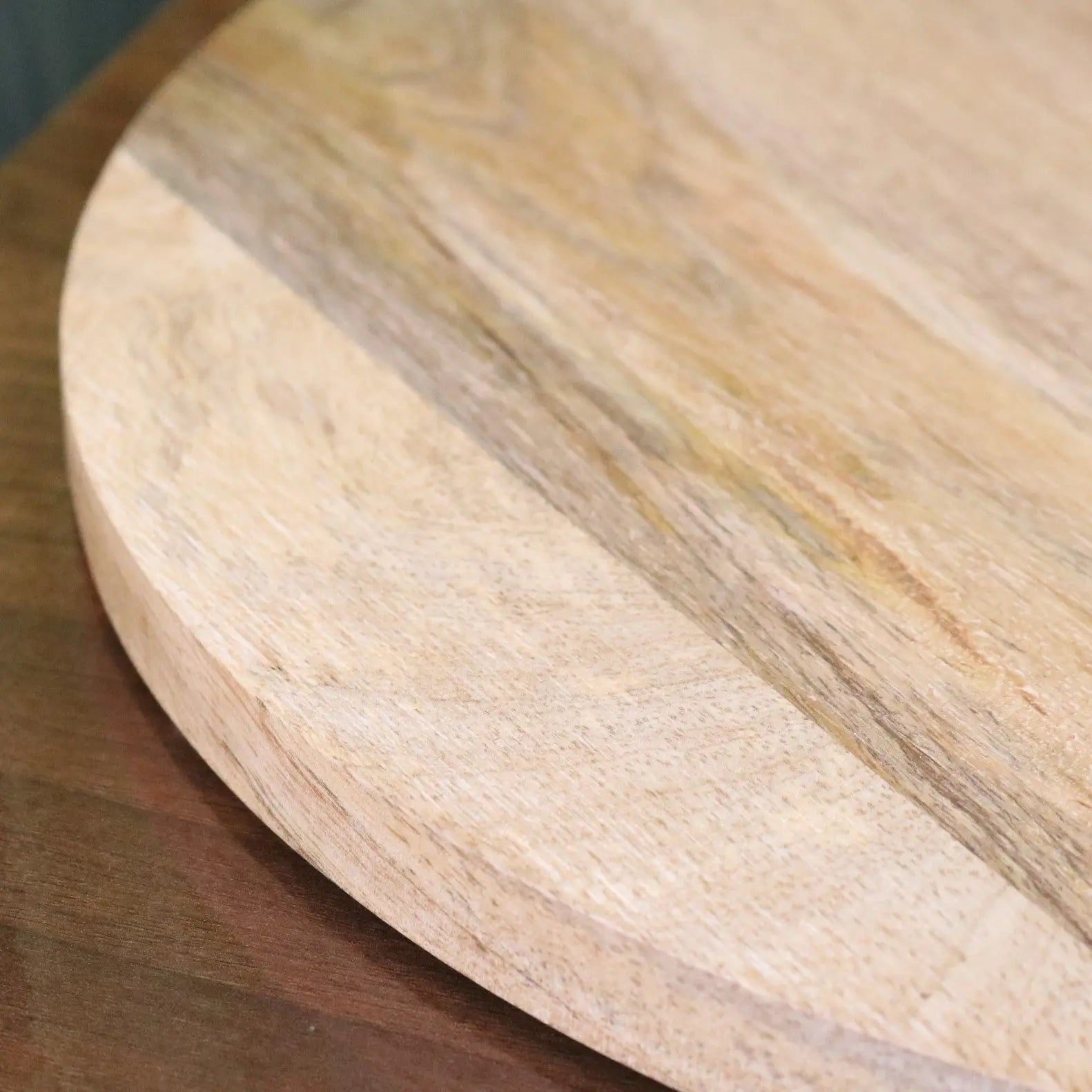 Amba Rustic Mango Wood Round Serving Board 38cm