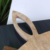 Amba Rustic Mango Wood Round Serving Board 38cm