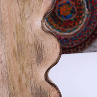 Amrola Handcrafted Mango Wood Serving Dish - Unique Wave-Shape Design