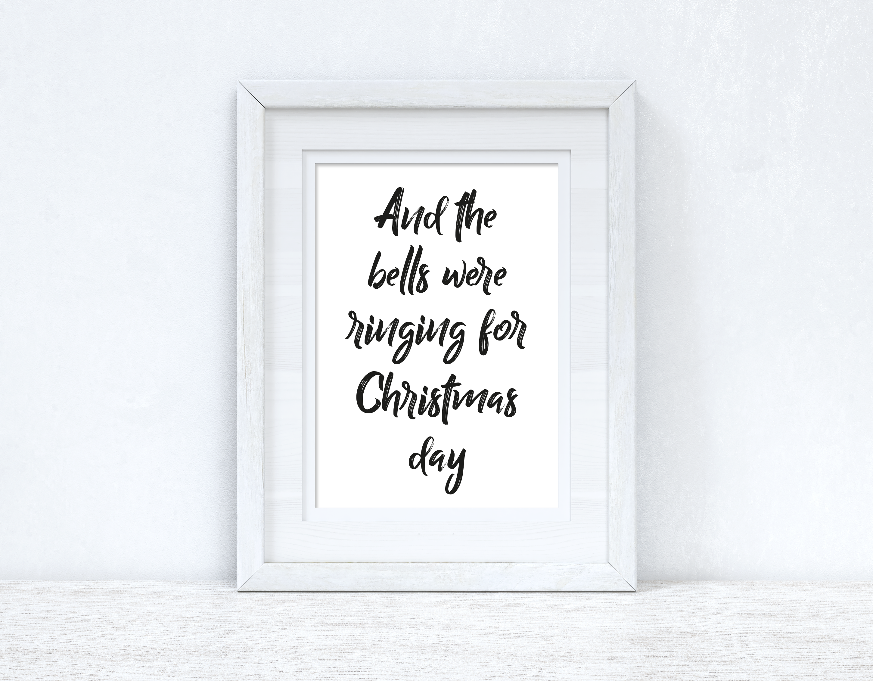 And The Bells Were Ringing Winter Christmas Seasonal Wall Home Decor Print