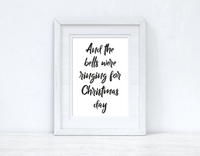 And The Bells Were Ringing Winter Christmas Seasonal Wall Home Decor Print