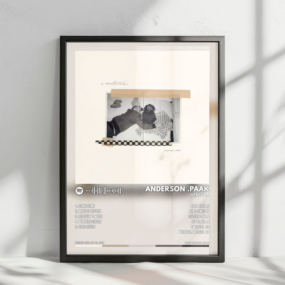 Anderson .Paak "Ventura" Album Cover Poster - with Complete Tracklist