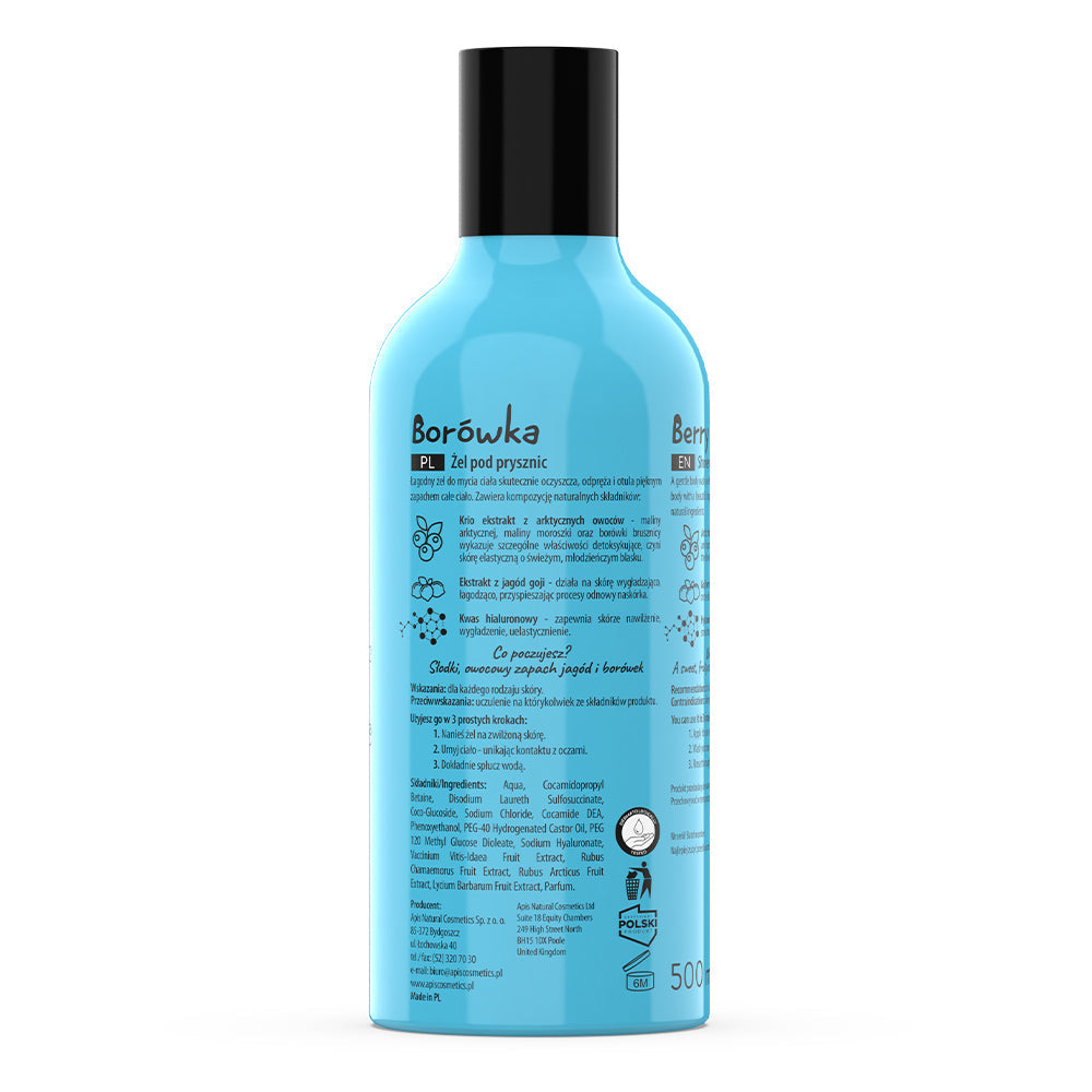 Apis Fruit Shot Blueberry Shower Gel | 500 ml
