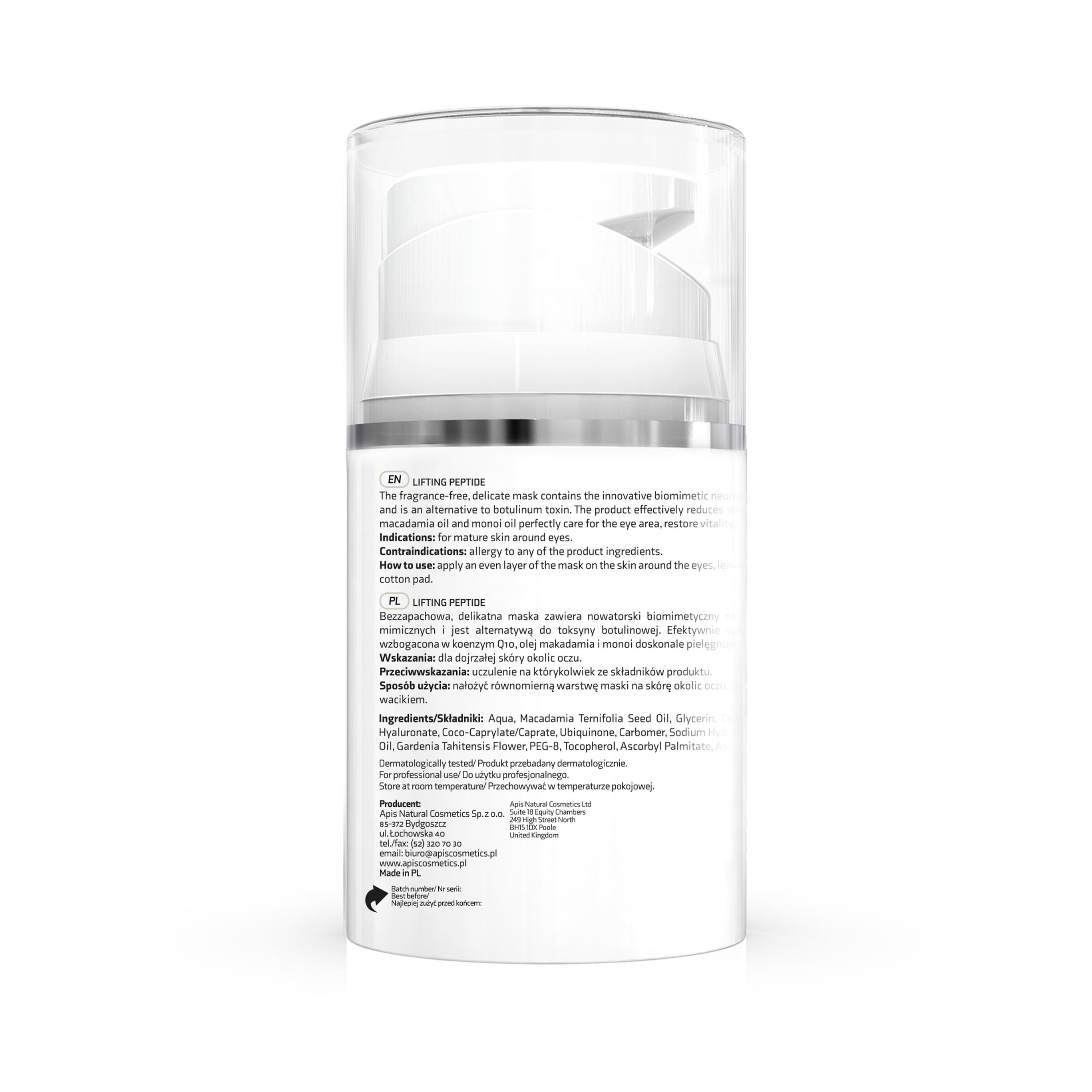 Apis LIFTING PEPTIDE Lifting and Firming Eye Mask with SNAP-8™ Peptide | 50ml