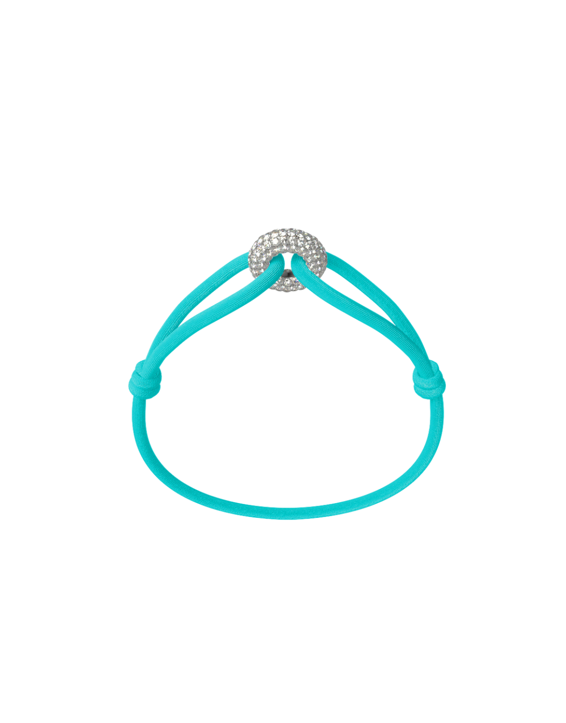 Silver Soho Pavé Cord Bracelet