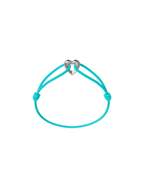 Silver Heart Cord Bracelet