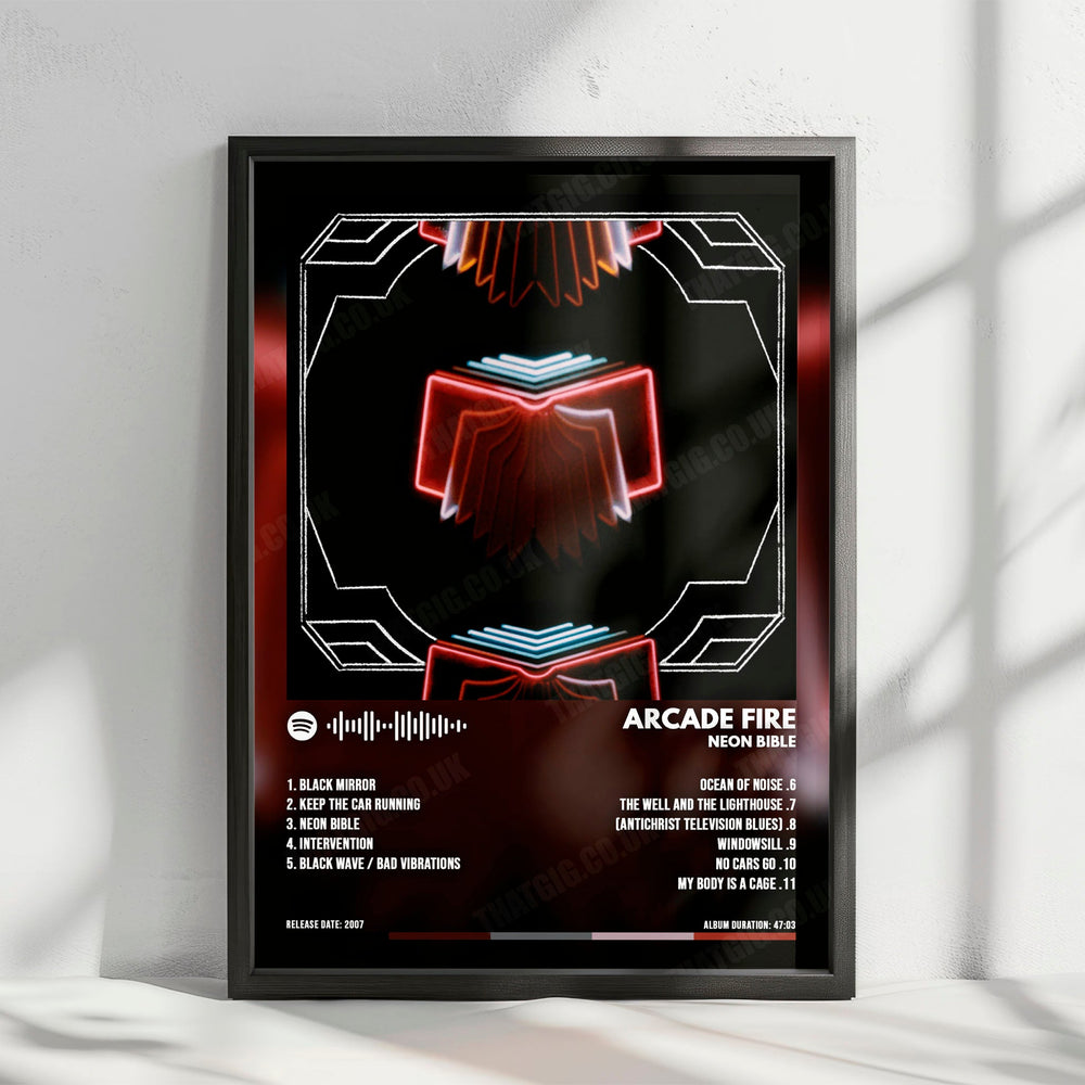 Arcade Fire "Neon Bible" Album Cover Poster - with Complete Tracklist