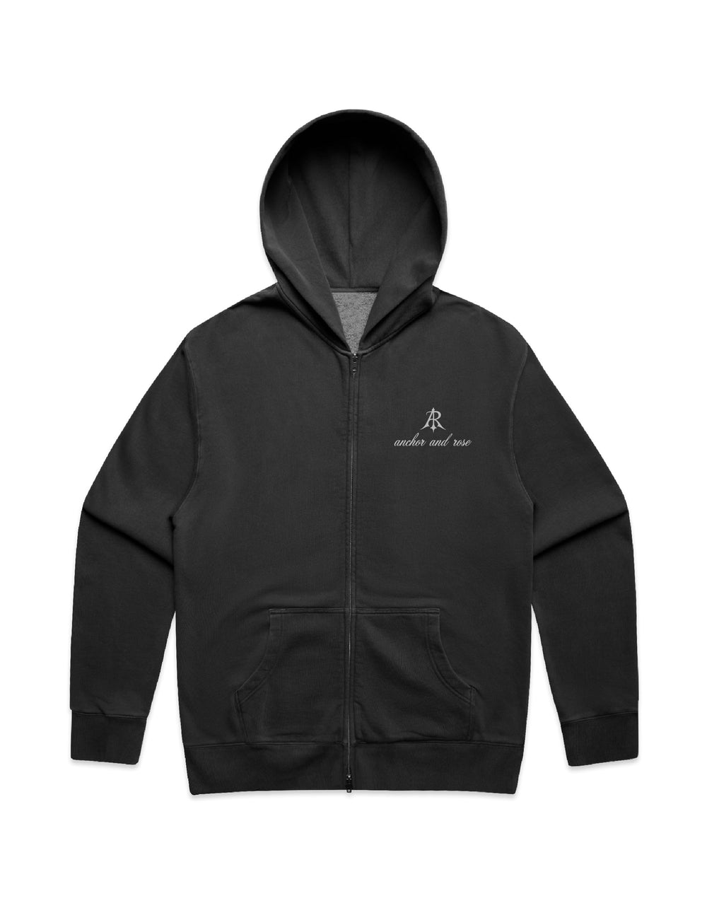 Script Faded Relax Zip Hoodie
