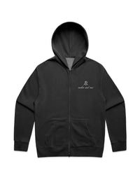 Script Faded Relax Zip Hoodie
