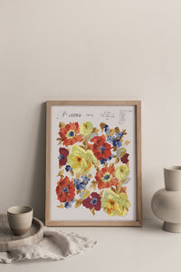 No.061 - Autumnal Blooms - Vintage Archive Poster Prints
