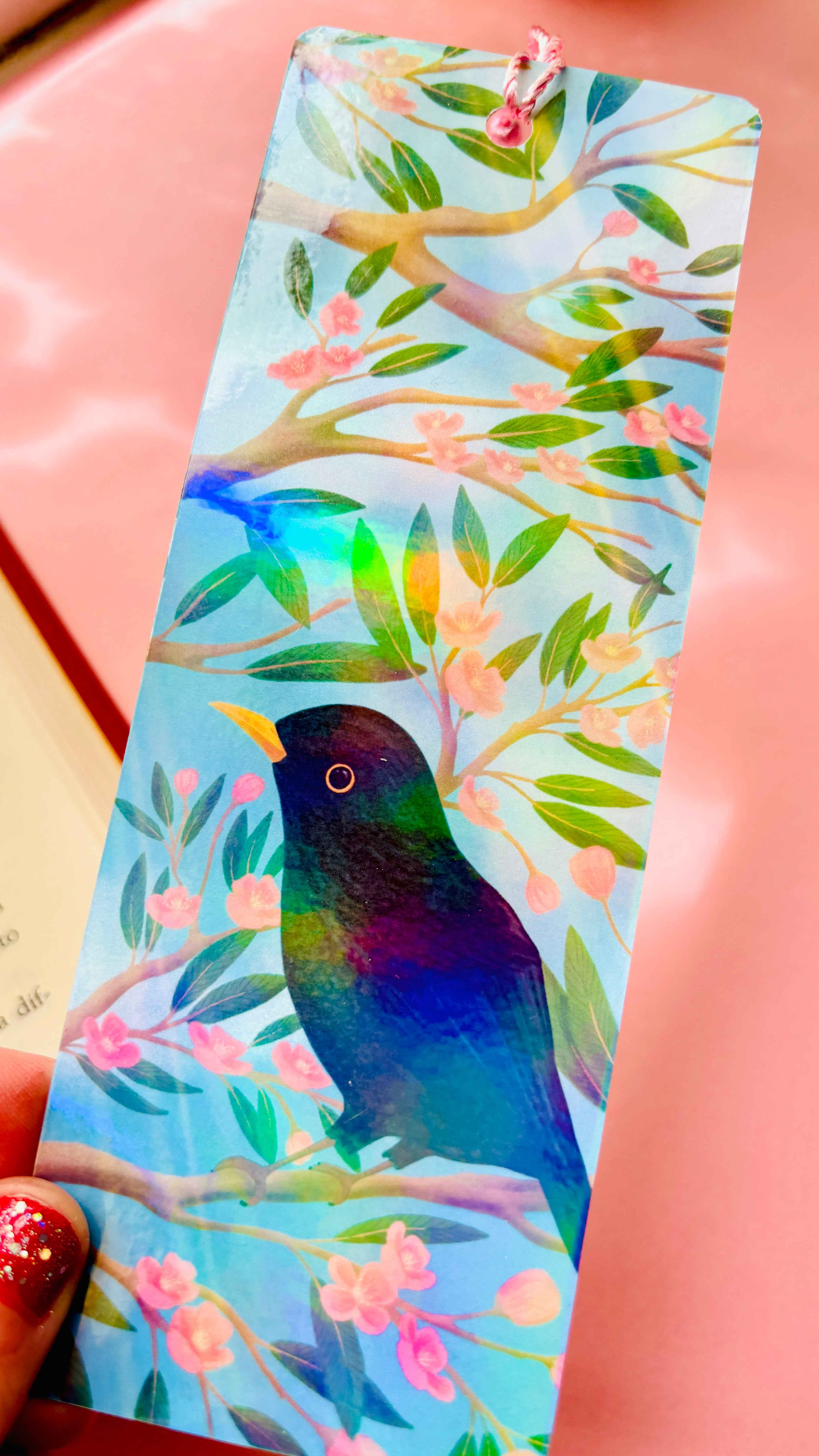 Blackbird Handmade Holographic Bookmark
