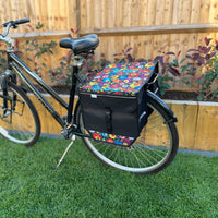 BikyBag Model T  - Bicycle Double Panniers (Folklore Flowers)