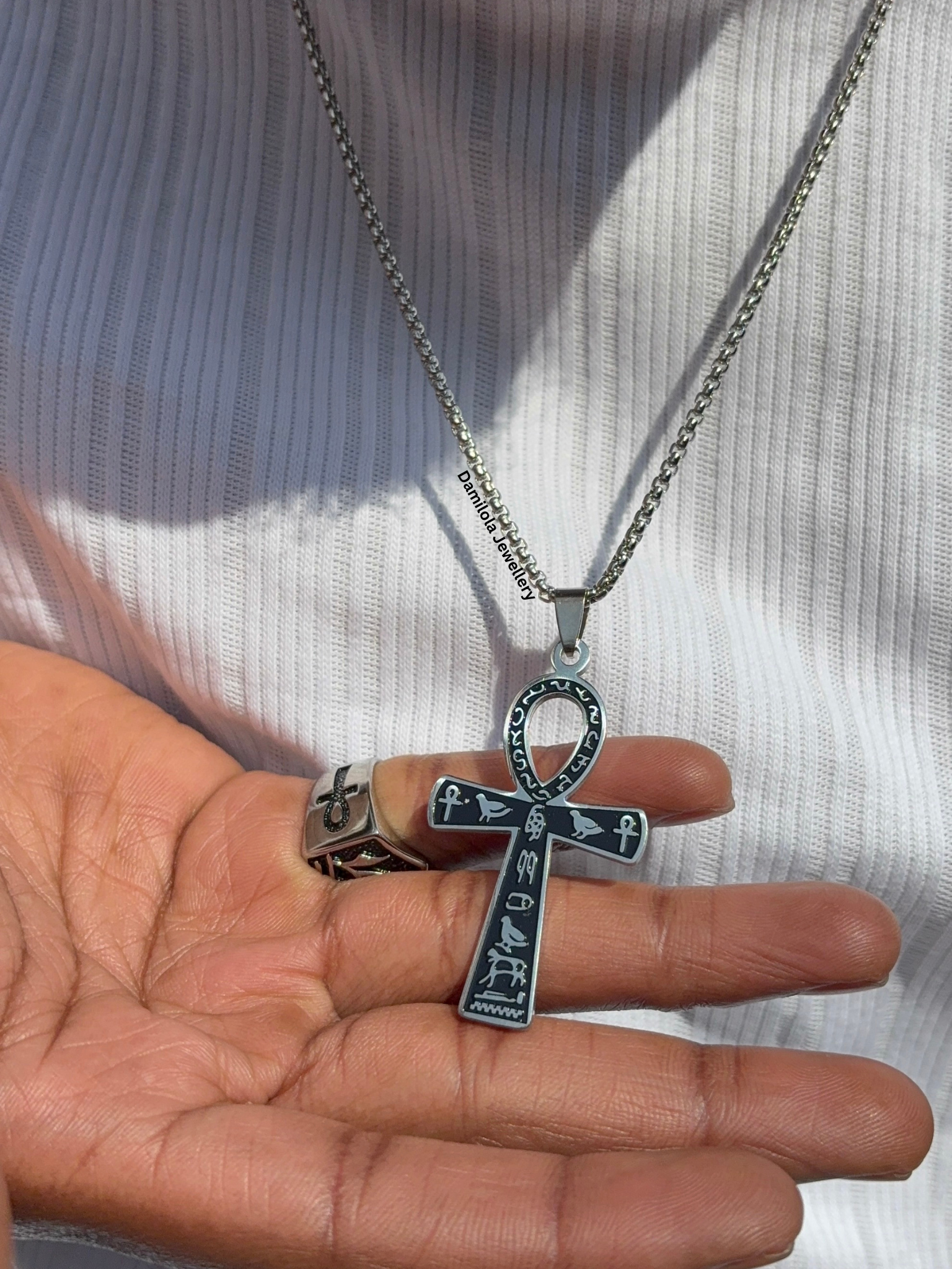 Ancient Ankh Noir Necklace