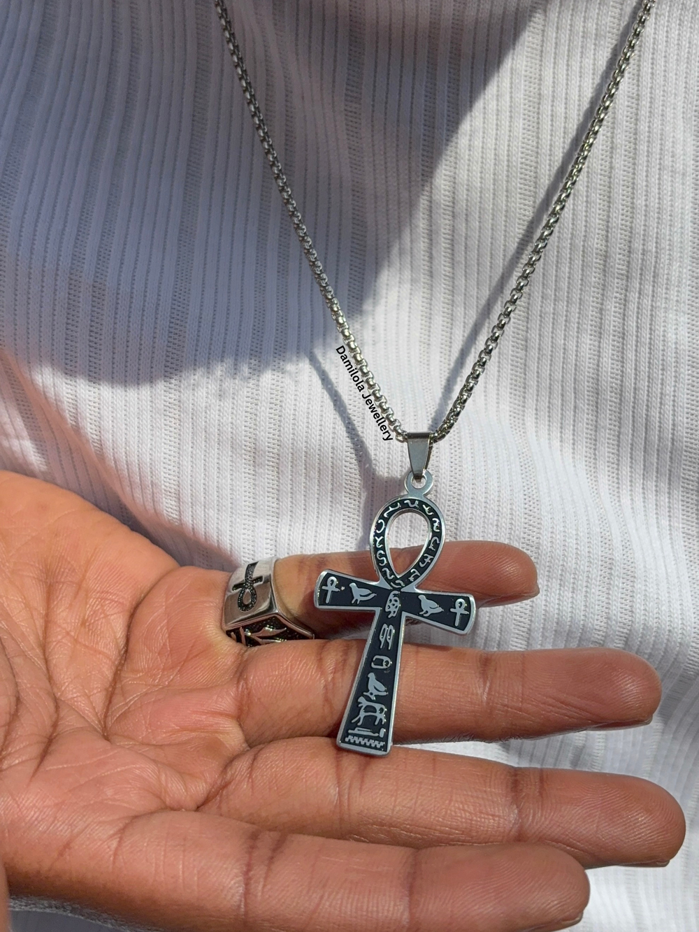 Ancient Ankh Noir Necklace
