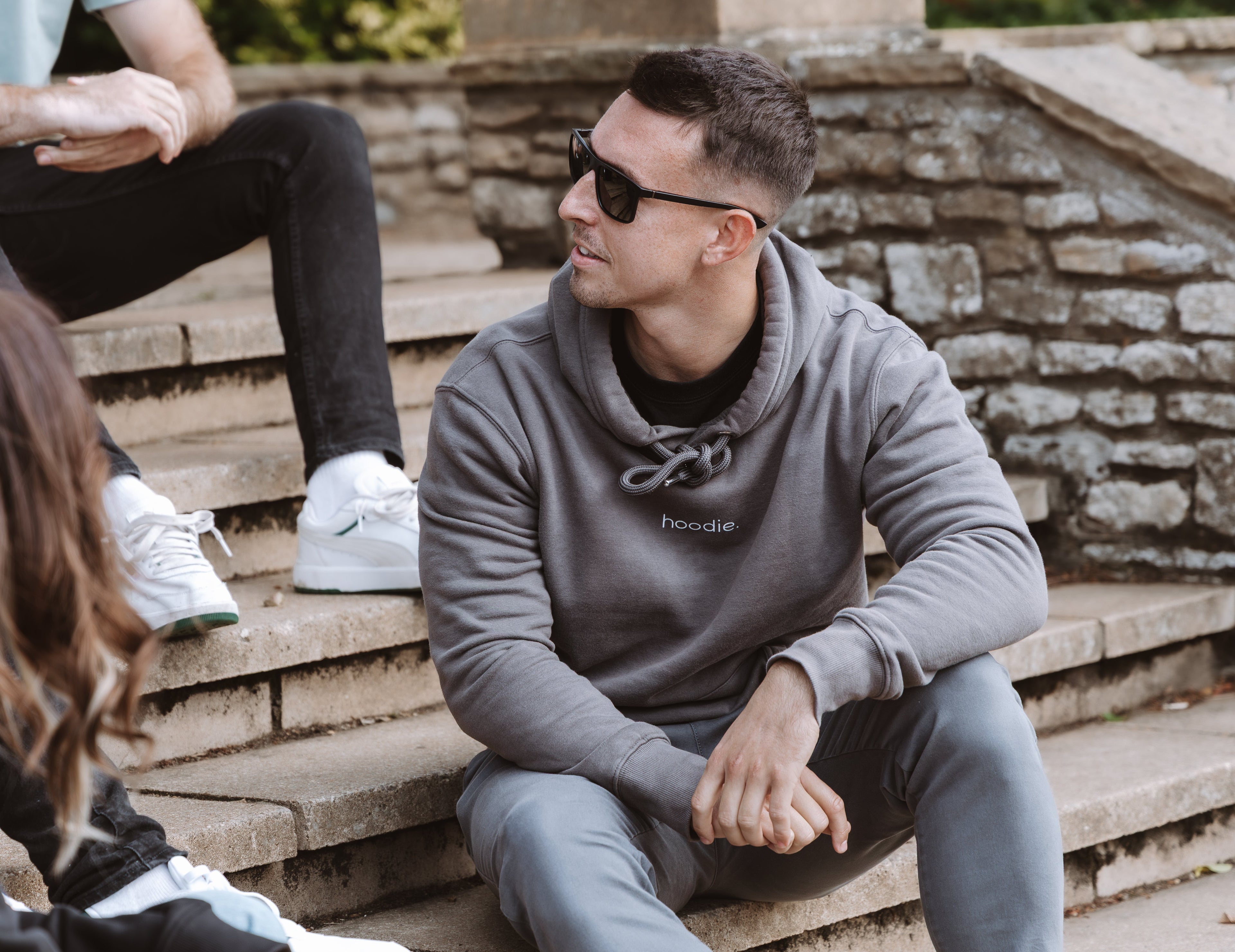 Simple Brand - Hoodie - Charcoal