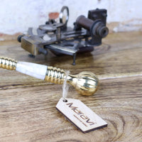 Barauna Reading Magnifying Glass 10cm Mother of Pearl Brass Handle