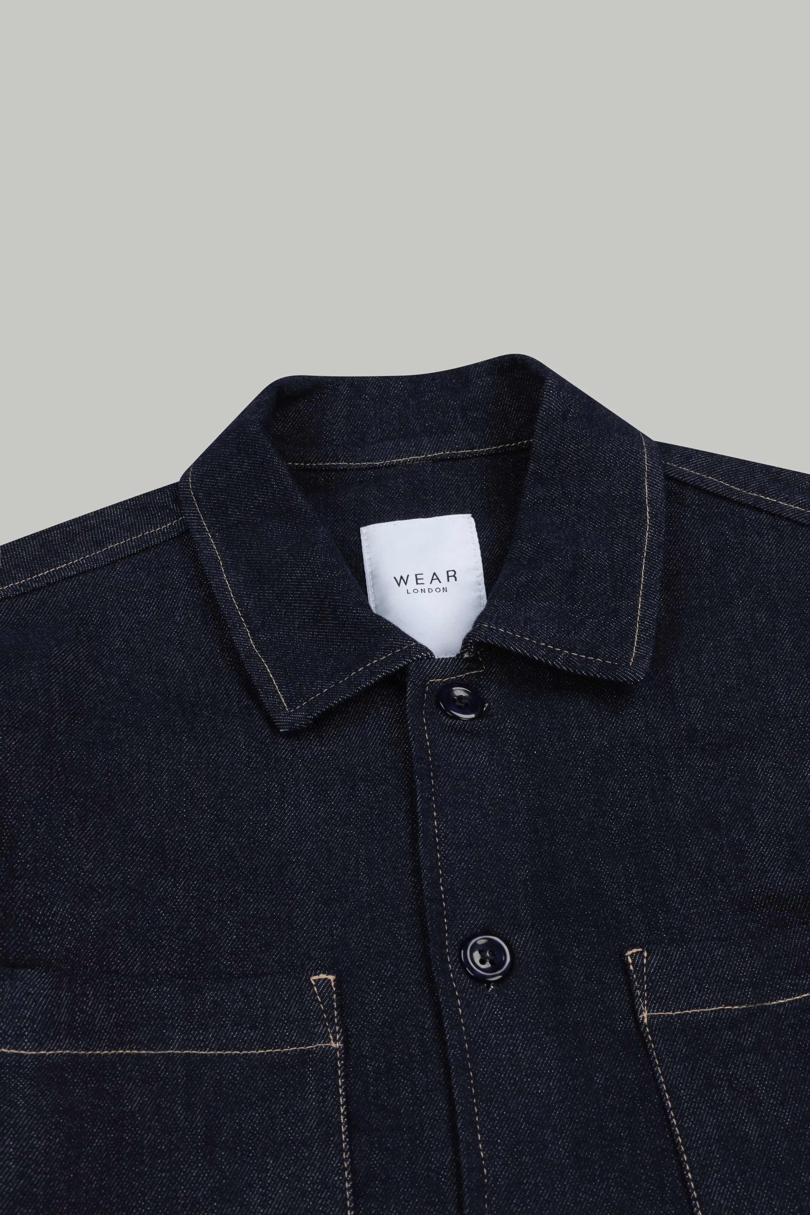 Bart Denim Button Overshirt - EverBlue