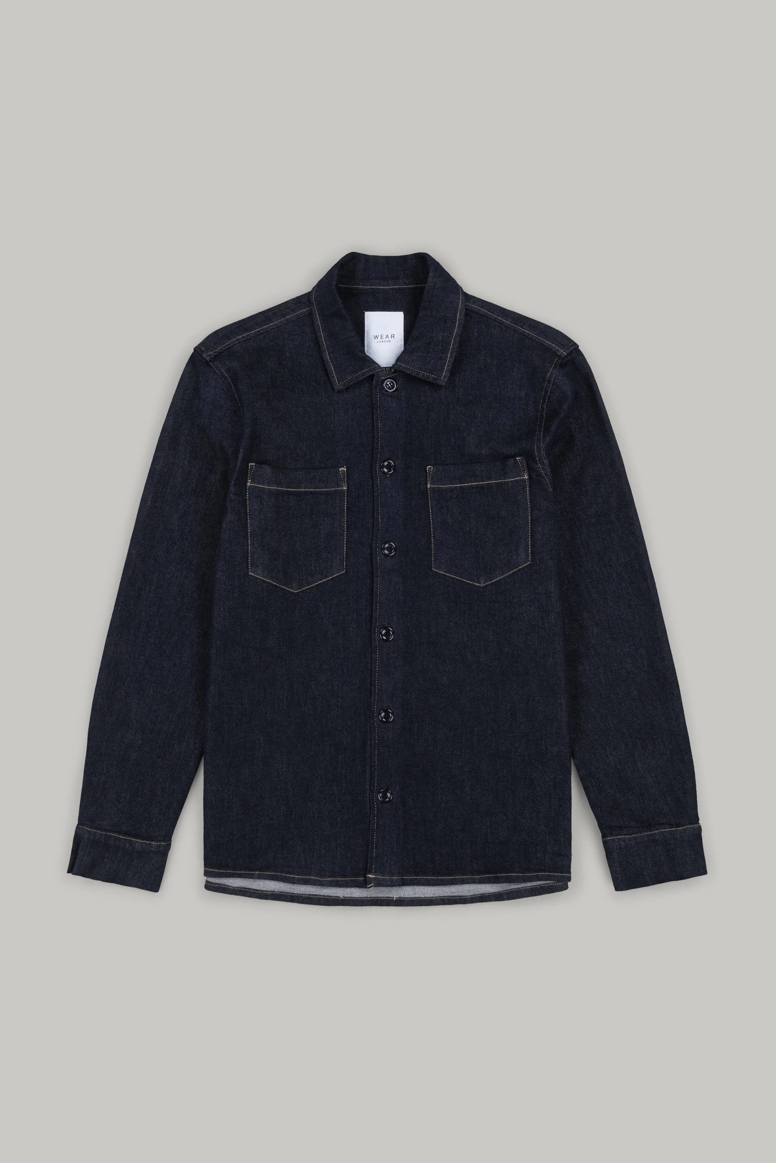 Bart Denim Button Overshirt - EverBlue