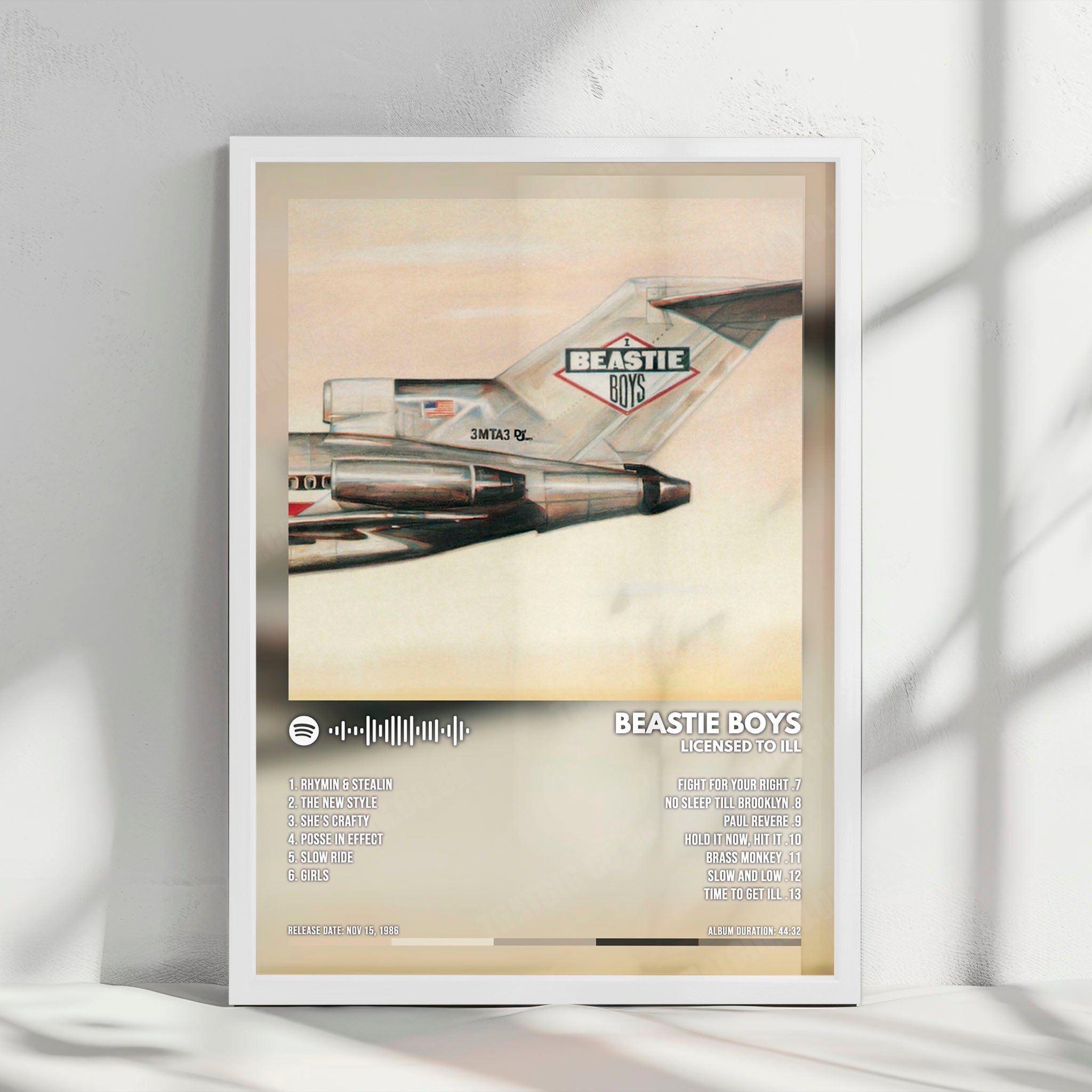Beastie Boys "Licensed to Ill" Album Cover Poster - with Complete Tracklist