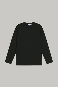 Bevis Long Sleeve Cotton T-shirt - Chocolate