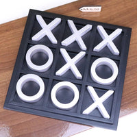 Bhavari Handmade Wooden Tic Tac Toe Game - Elegant Home Decor and Fun Family Activity