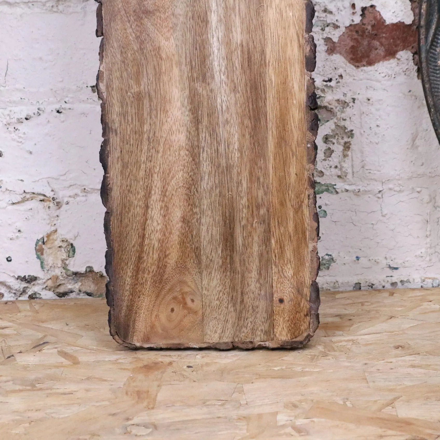 Bhimra Wooden Long Serving Board 101cm Bark Edge