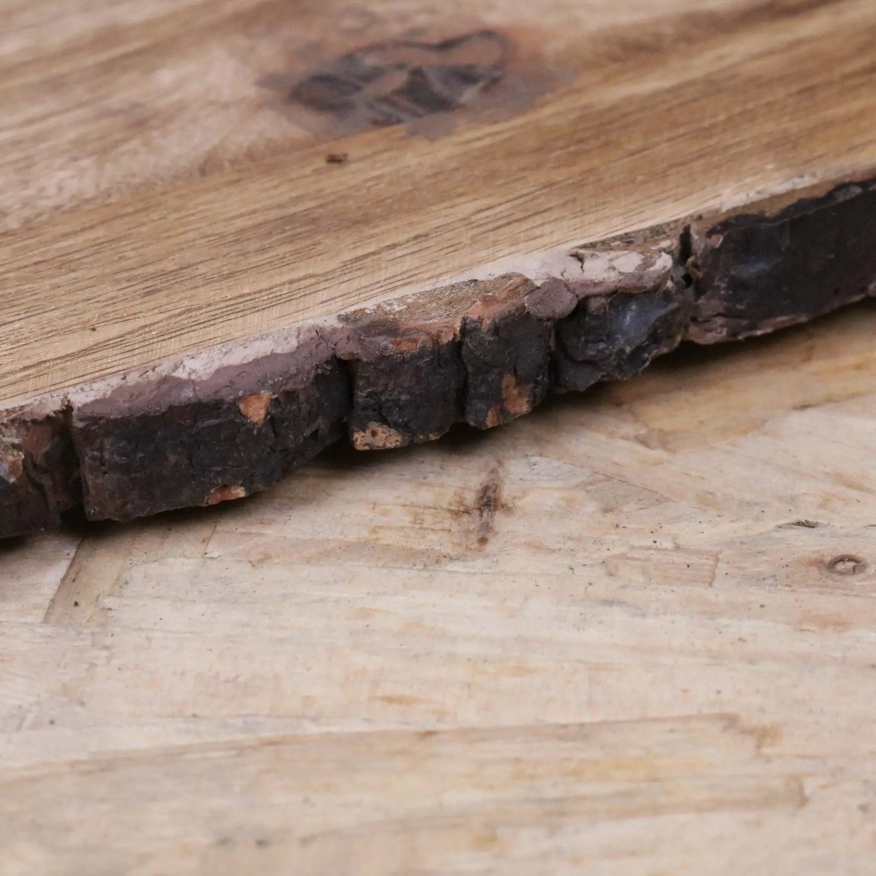 Bhimra Wooden Long Serving Board 101cm Bark Edge