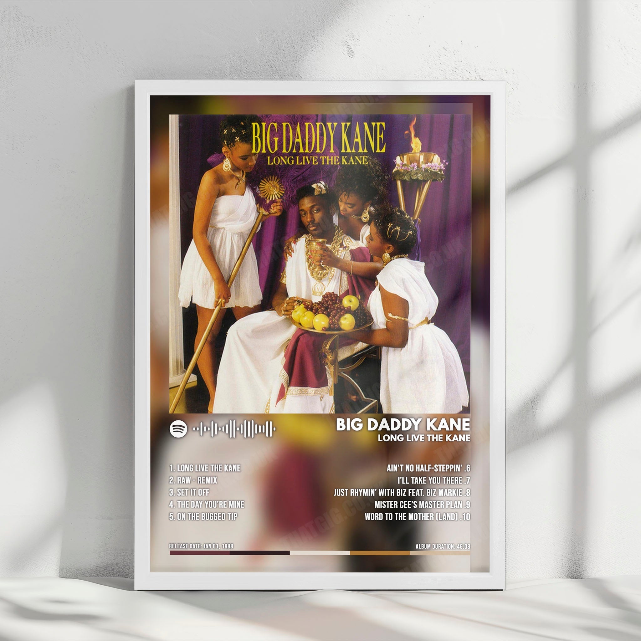 Big Daddy Kane "Long Live the Kane" Album Cover Poster - with Complete Tracklist