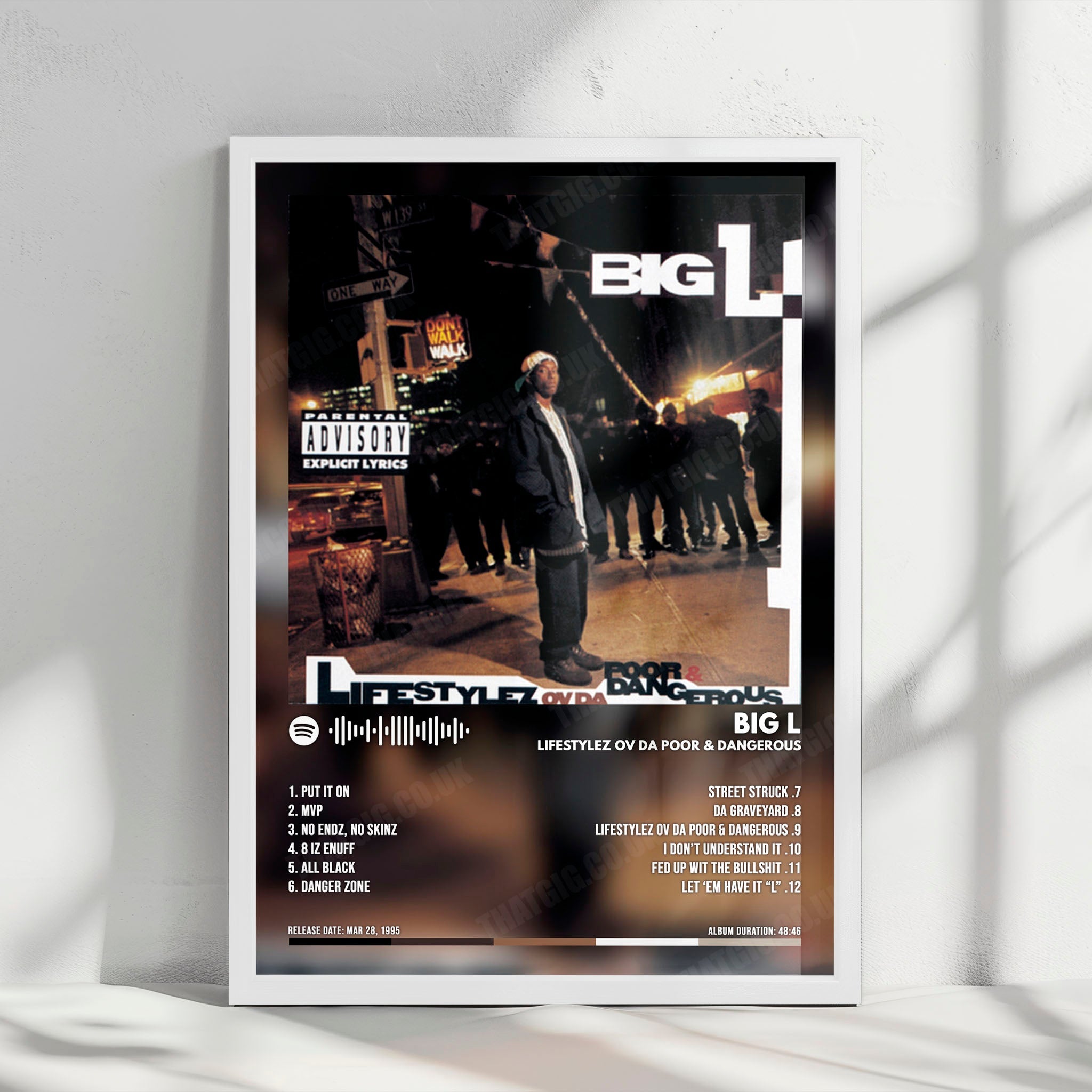 Big L "Lifestylez ov da Poor & Dangerous" Album Cover Poster - with Complete Tracklist