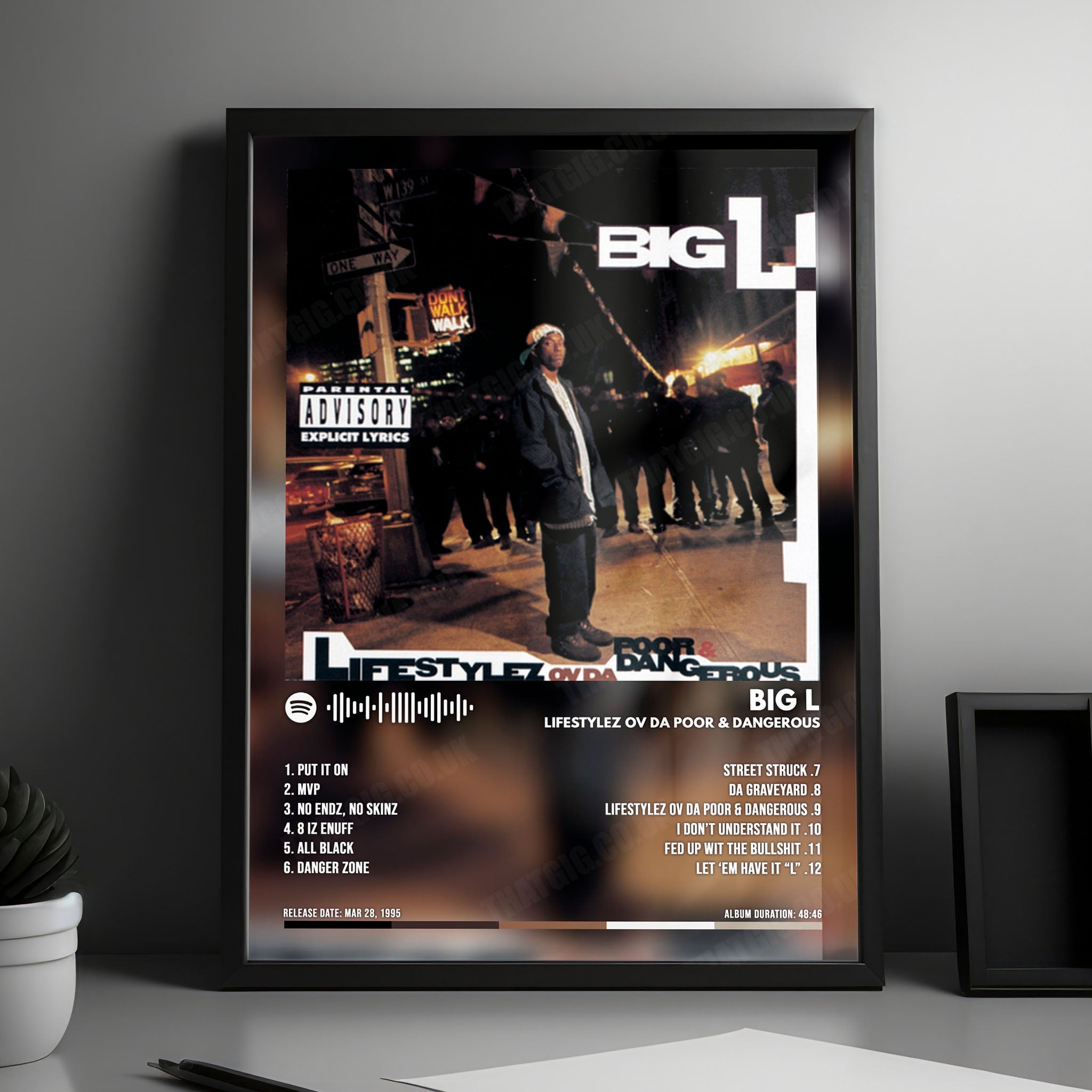 Big L "Lifestylez ov da Poor & Dangerous" Album Cover Poster - with Complete Tracklist