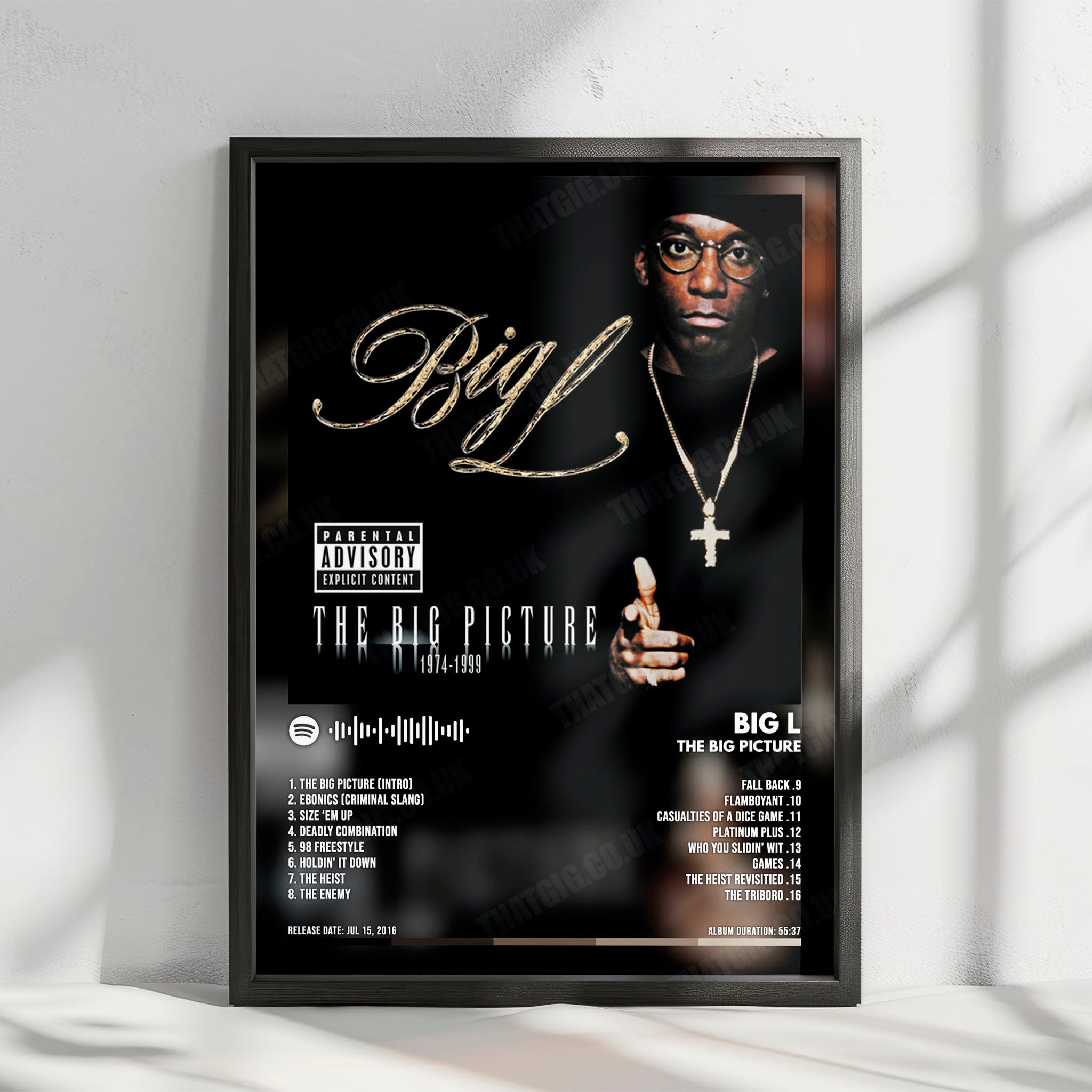 Big L "The Big Picture" Album Cover Poster - with Complete Tracklist