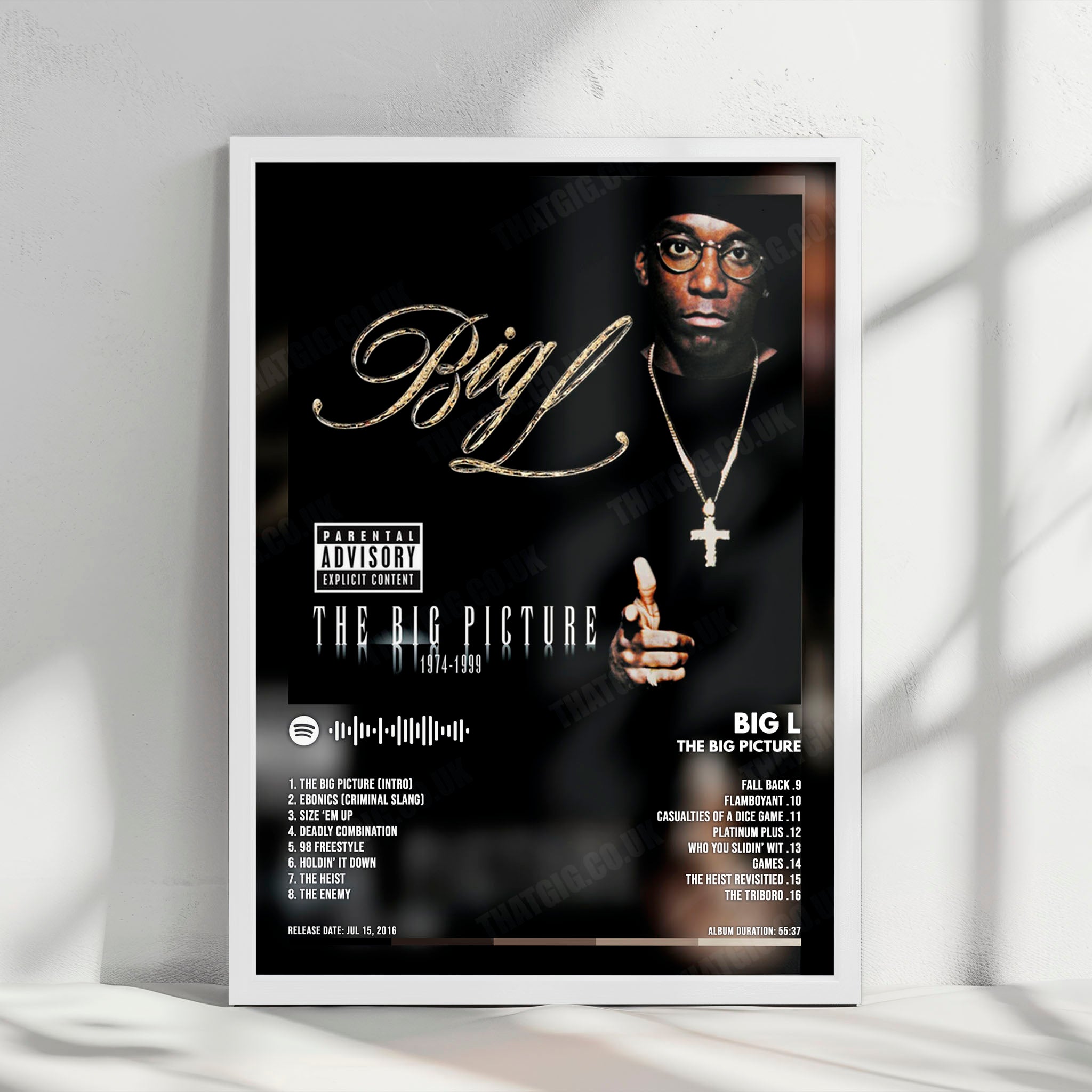 Big L "The Big Picture" Album Cover Poster - with Complete Tracklist