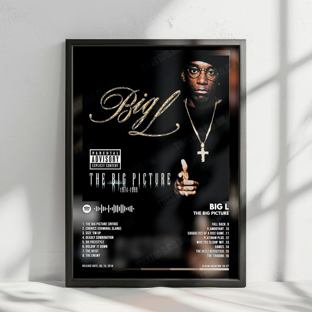 Big L "The Big Picture" Album Cover Poster - with Complete Tracklist