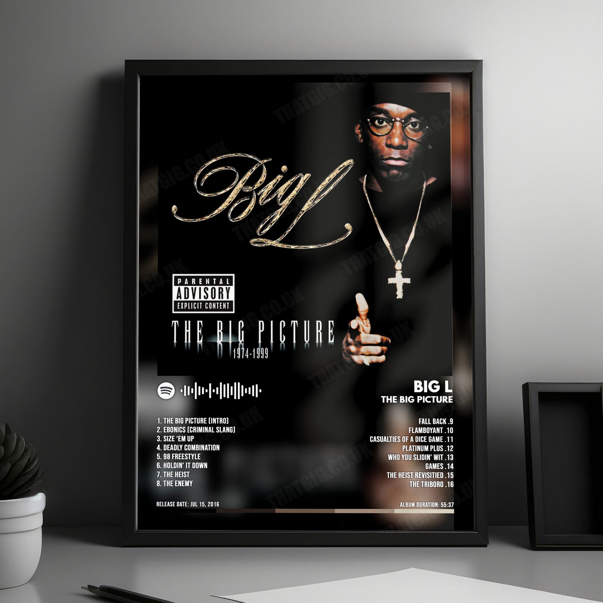 Big L "The Big Picture" Album Cover Poster - with Complete Tracklist