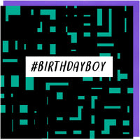 #BirthdayBoy Geometric Birthday Card for Gamers