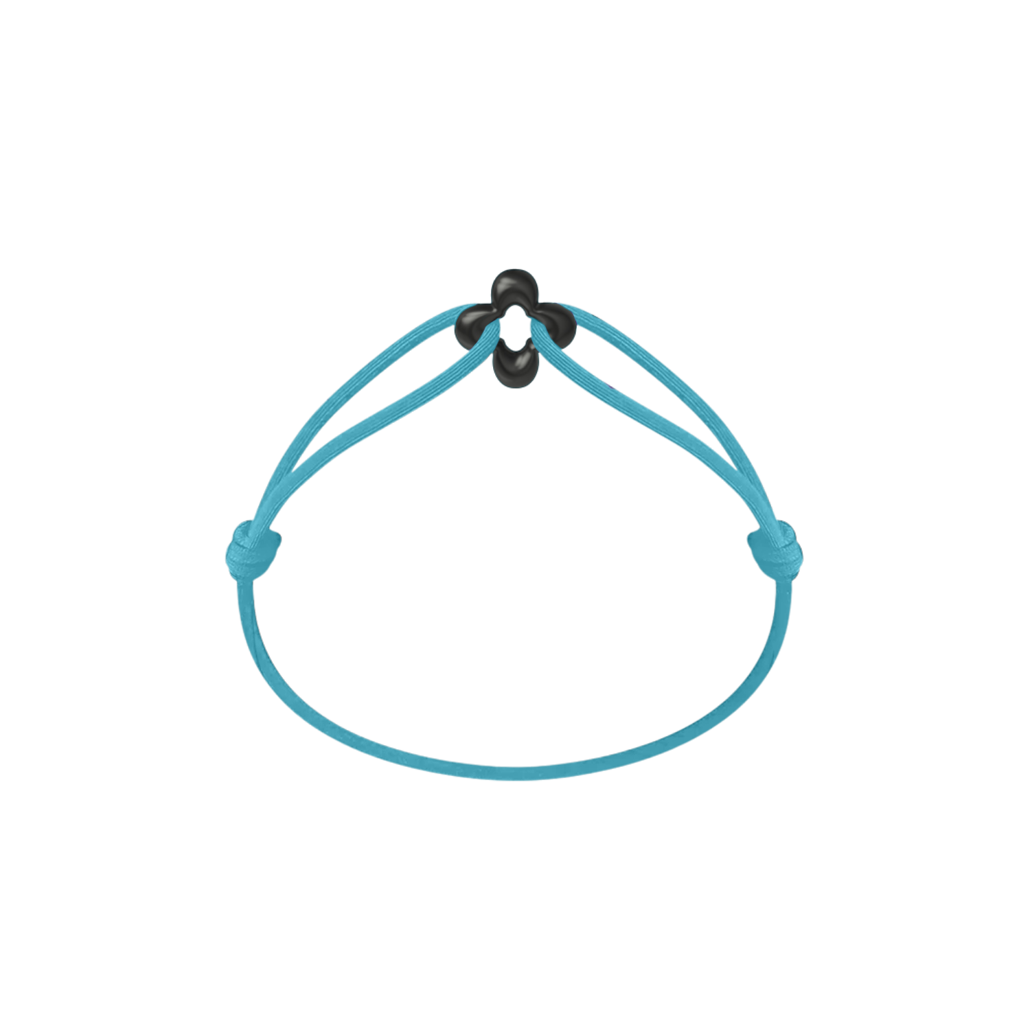 Mini Black Clover Cord Bracelet