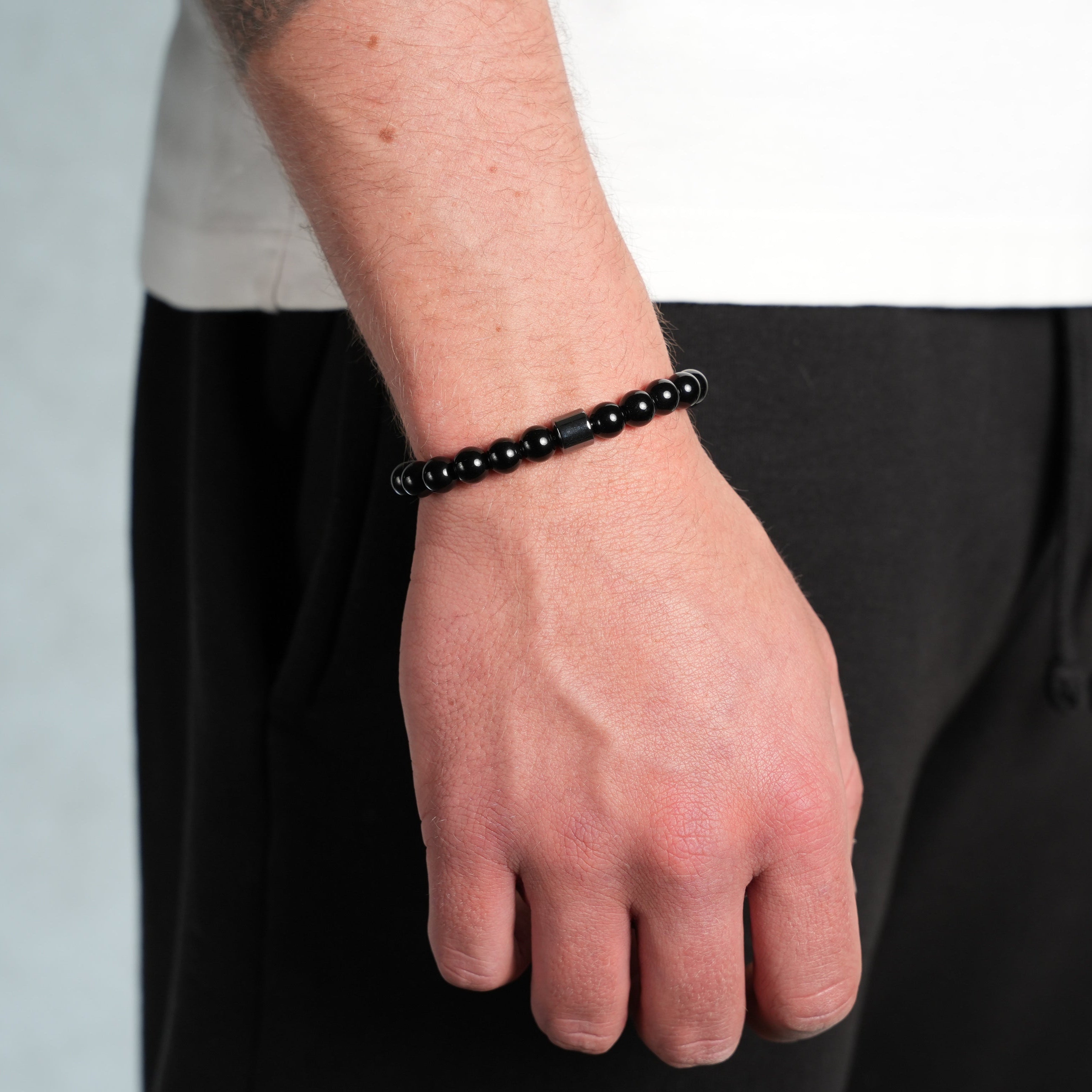 Glass Beaded Bracelet (Black)