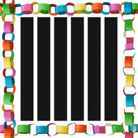 Black Paper Chain Card Strips. 5 Meter / 16 Feet Long. Wedding Party Decor