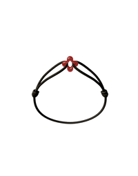 Mini Red Clover Cord Bracelet