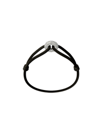 Silver Soho Pavé Cord Bracelet