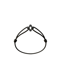 Mini Black Clover Cord Bracelet