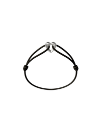 Silver Heart Cord Bracelet