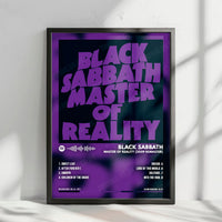 Black Sabbath "Master of Reality" Album Cover Poster - with Complete Tracklist