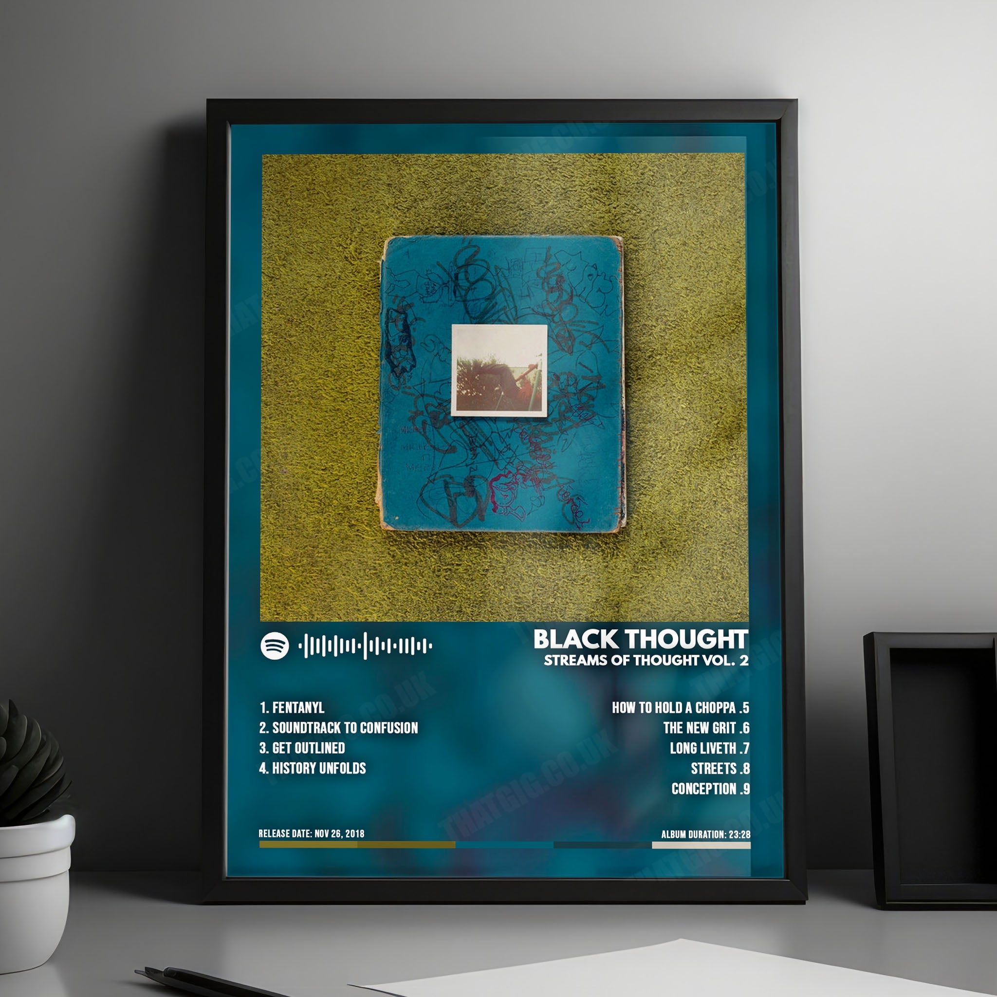 Black Thought "Streams of Thought,  Vol. 2 " Album Cover Poster - with Complete Tracklist