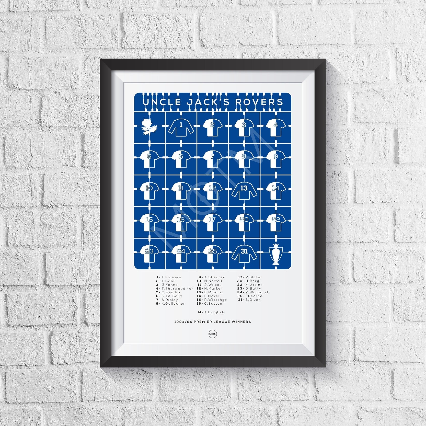 Blackburn 'Uncle Jack's Rovers' 1994/1995 Print
