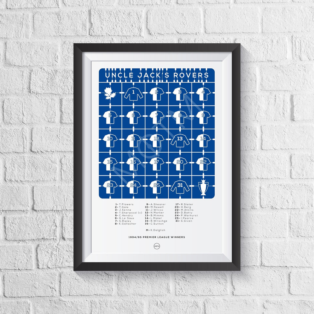Blackburn 'Uncle Jack's Rovers' 1994/1995 Print