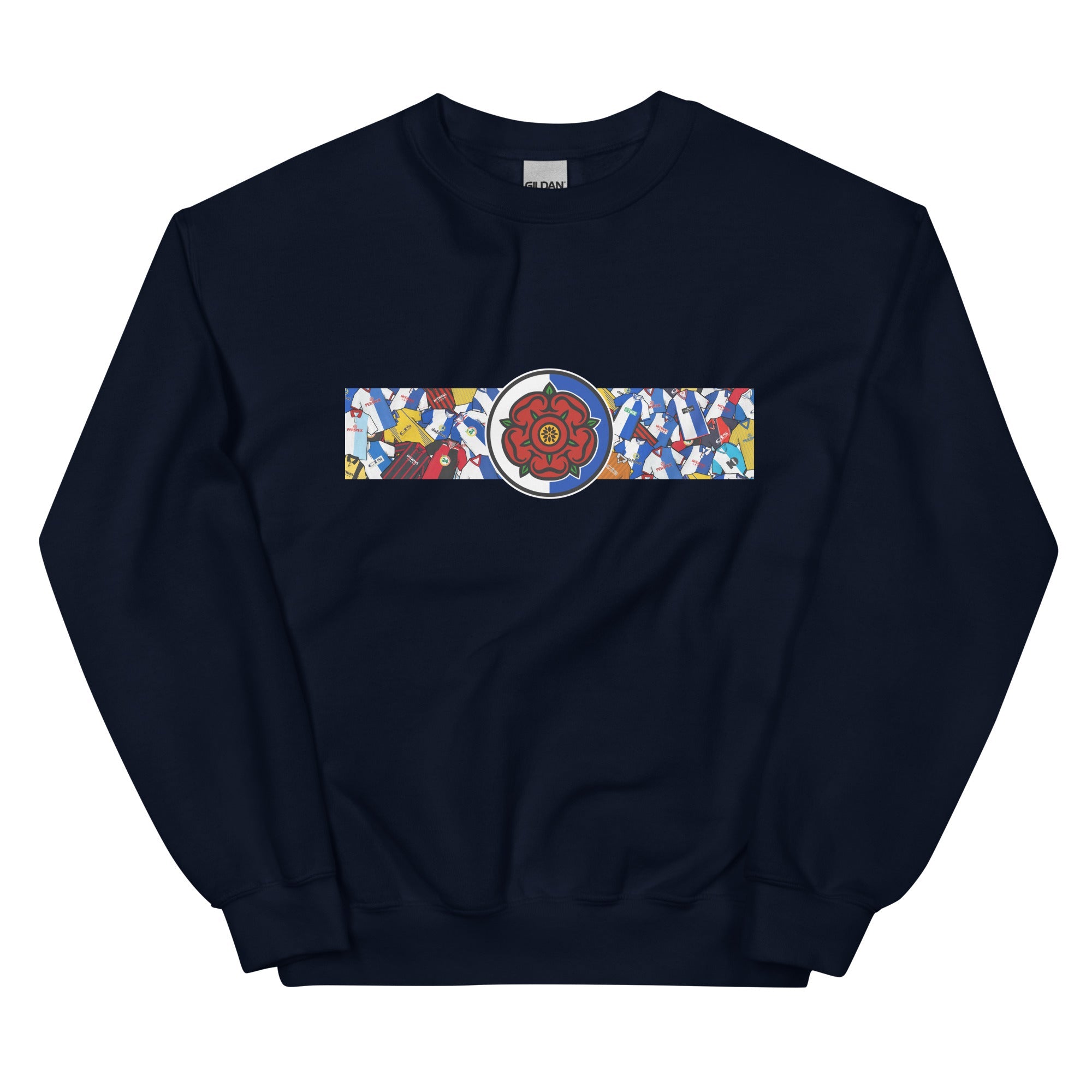 Blackburn Lancashire Rose Retro Football Unisex Sweatshirt