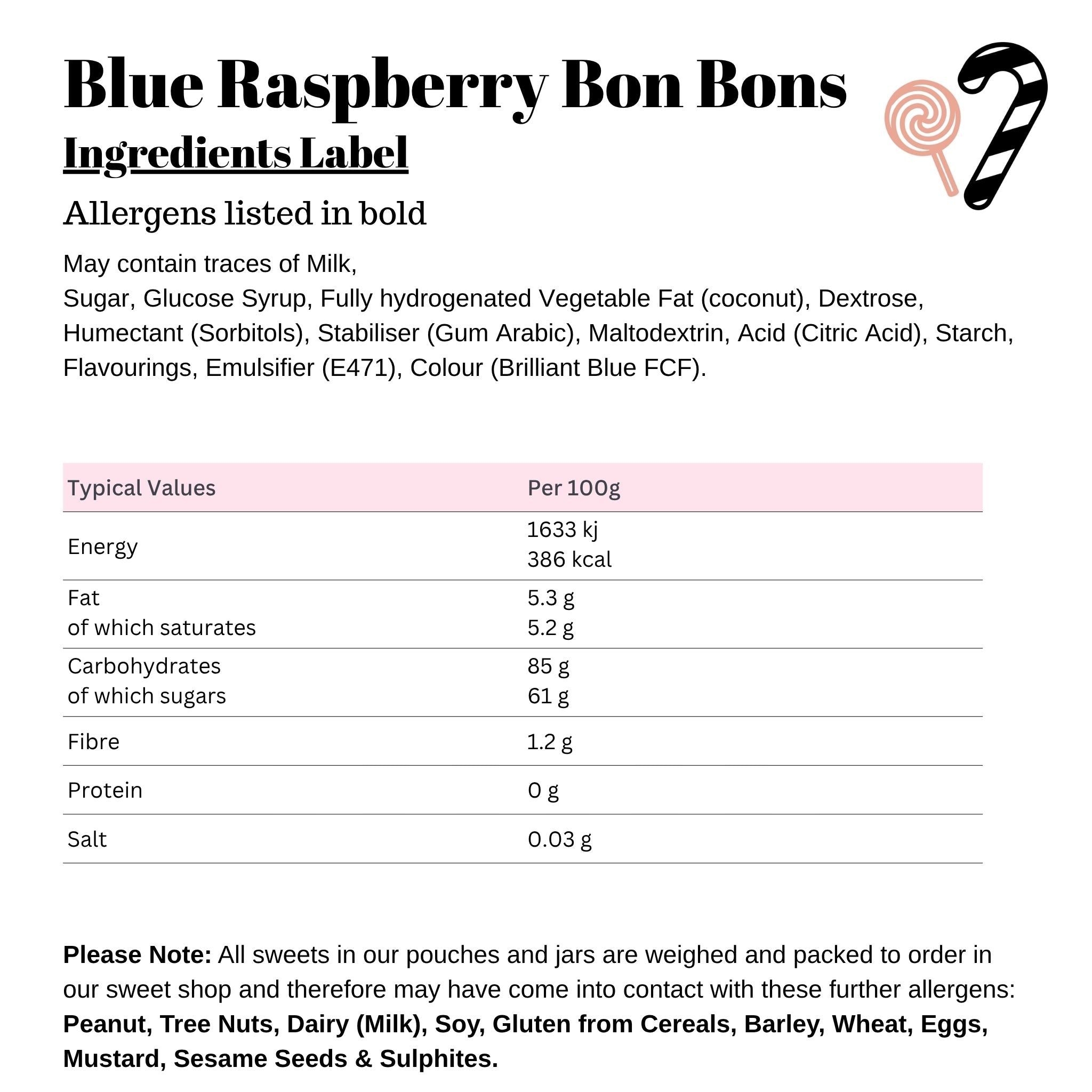 Blue Raspberry Bon Bons